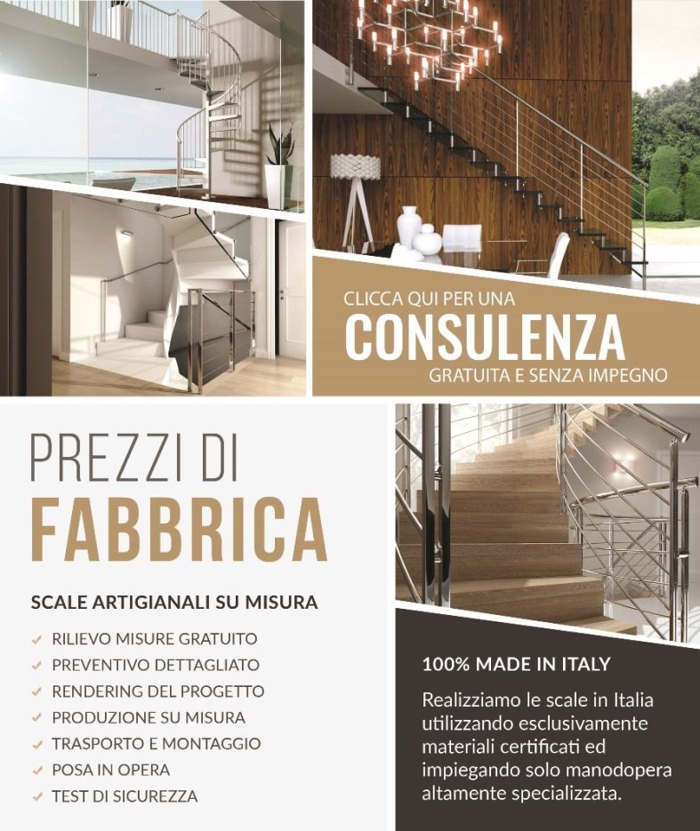 Realizzazione e vendita scale a giorno Monza